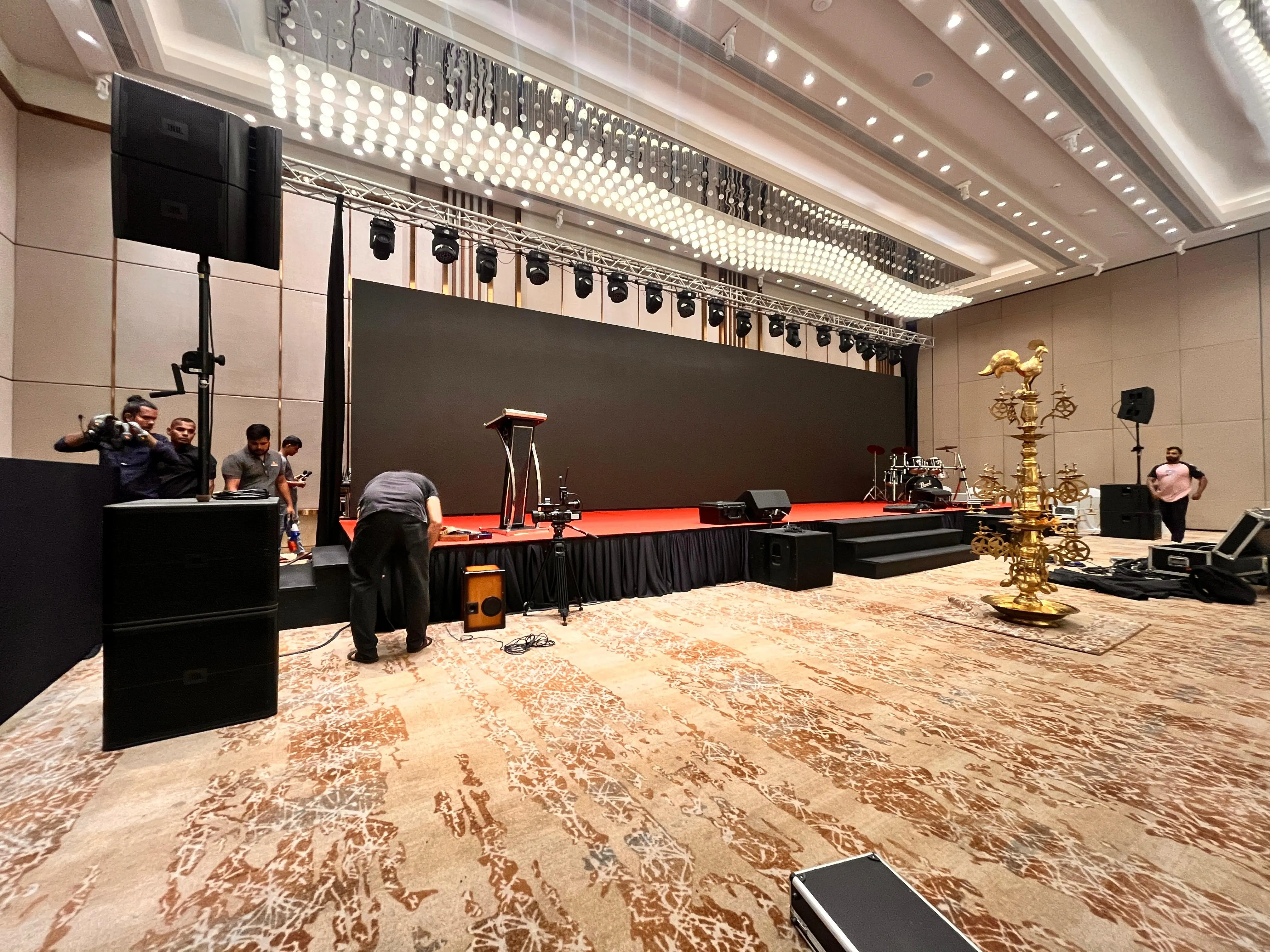Event reception area with branded signage and entrance setup